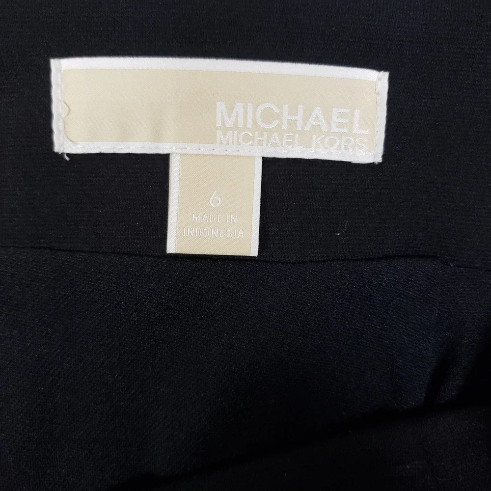 Michael Kors Exposed Zipper Pencil Skirt Black Office Siren‎ Careerwear Size 6